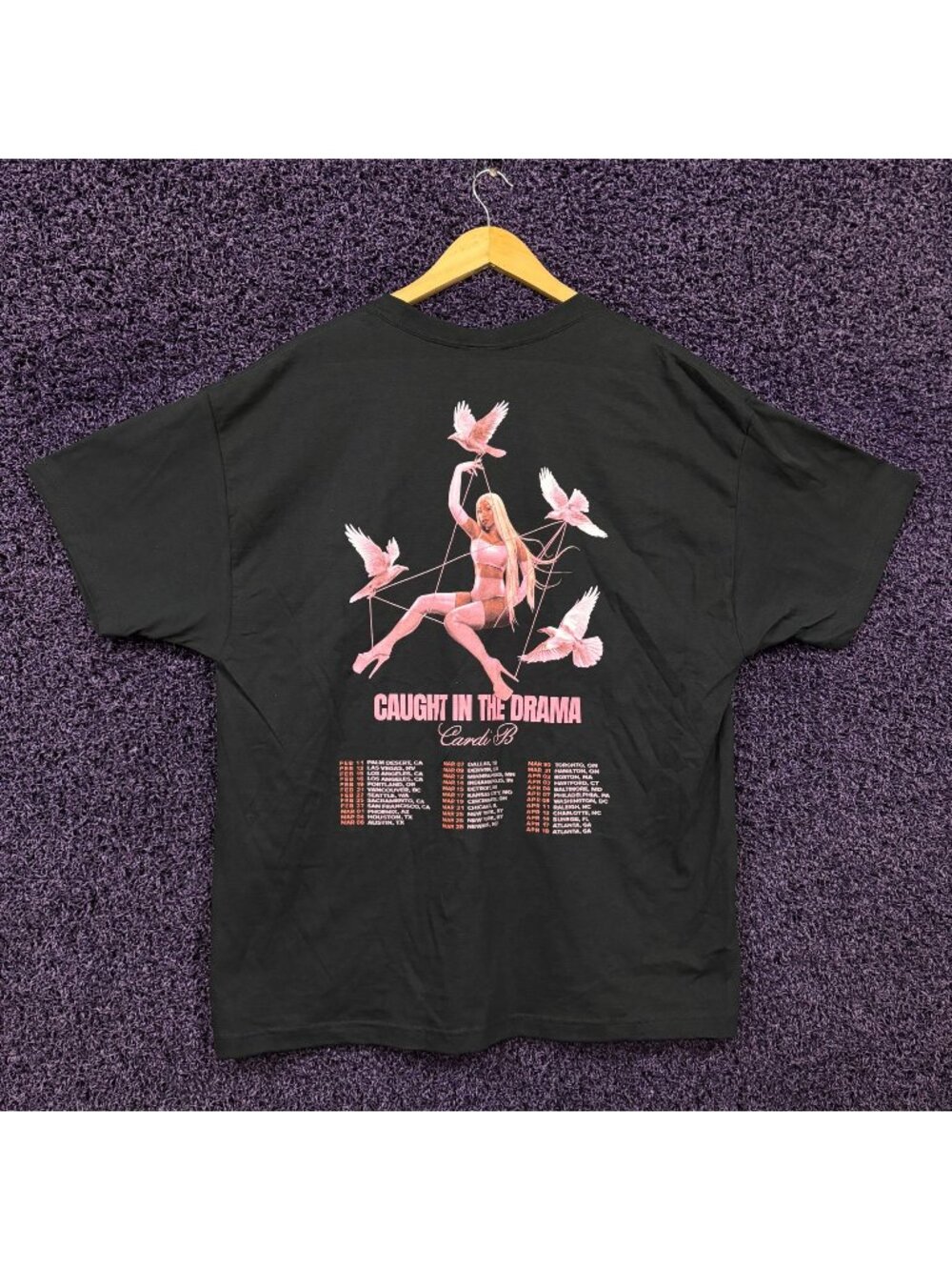 Cardi B Caught in the Drama Little Ms Drama Tour T-Shirt XL